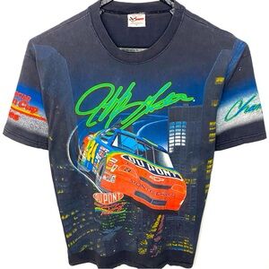 Vintage 1995 Jeff Gordon Winston Cup Champion AOP Nascar T Shirt Made In USA XL